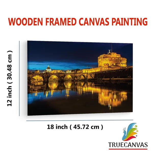 Multicolor_St._Angelo_Bridge,_Wooden_Framed_Canvas_Paintings_|_For_Living_Room_|_Bedroom_|_Office_|_Gallery_|_Ready_Wall_Mount_Canvas_Wall_Art_Painting_|_Size_-_12_X_18In,_Ct0145