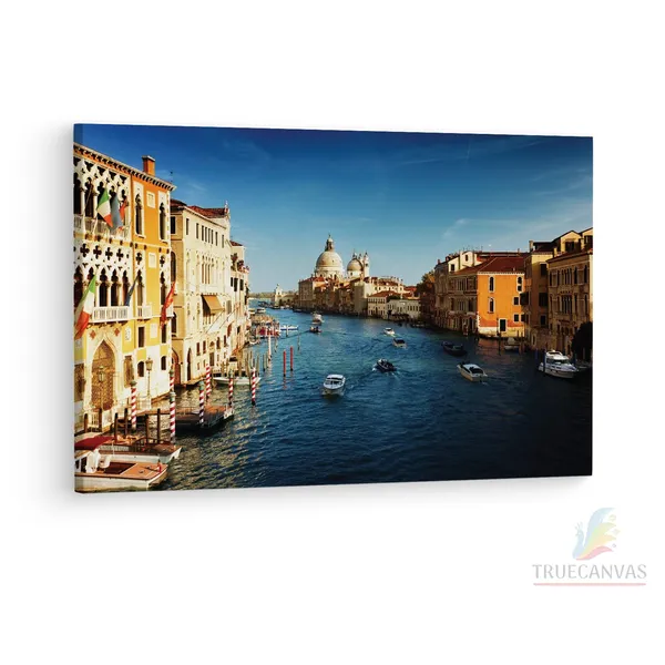 Multicolor_Grand_Canal,_Wooden_Framed_Canvas_Paintings_|_For_Living_Room_|_Bedroom_|_Office_|_Gallery_|_Ready_Wall_Mount_Canvas_Wall_Art_Painting_|_Size_-_12_X_18In,_Ct0146