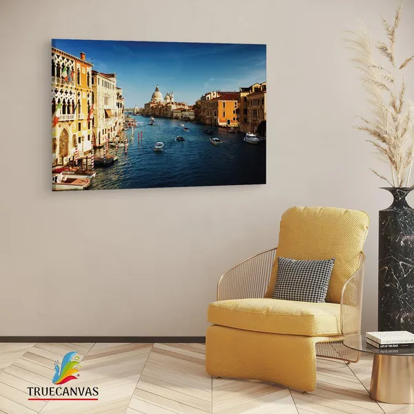 Multicolor_Grand_Canal,_Wooden_Framed_Canvas_Paintings_|_For_Living_Room_|_Bedroom_|_Office_|_Gallery_|_Ready_Wall_Mount_Canvas_Wall_Art_Painting_|_Size_-_12_X_18In,_Ct0146