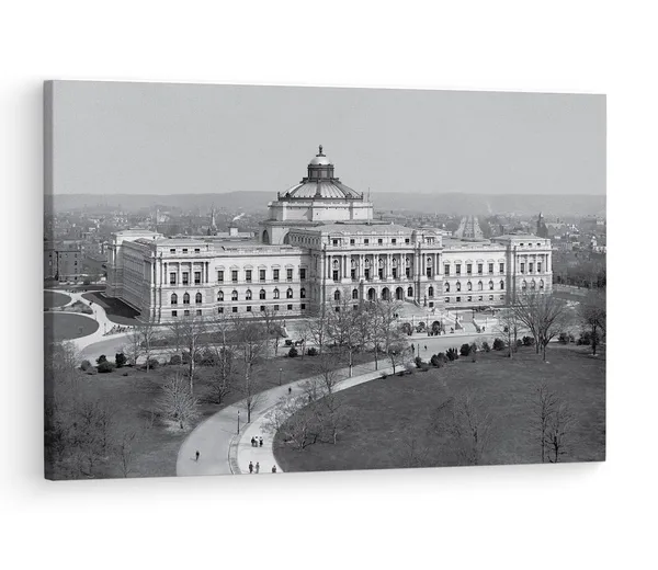 Multicolor_Library_Of_Congress,_Wooden_Framed_Canvas_Paintings_|_For_Living_Room_|_Bedroom_|_Office_|_Gallery_|_Ready_Wall_Mount_Canvas_Wall_Art_Painting_|_Size_-_12_X_18In,_Ct0147