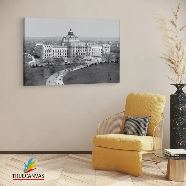 Multicolor_Library_Of_Congress,_Wooden_Framed_Canvas_Paintings_|_For_Living_Room_|_Bedroom_|_Office_|_Gallery_|_Ready_Wall_Mount_Canvas_Wall_Art_Painting_|_Size_-_12_X_18In,_Ct0147
