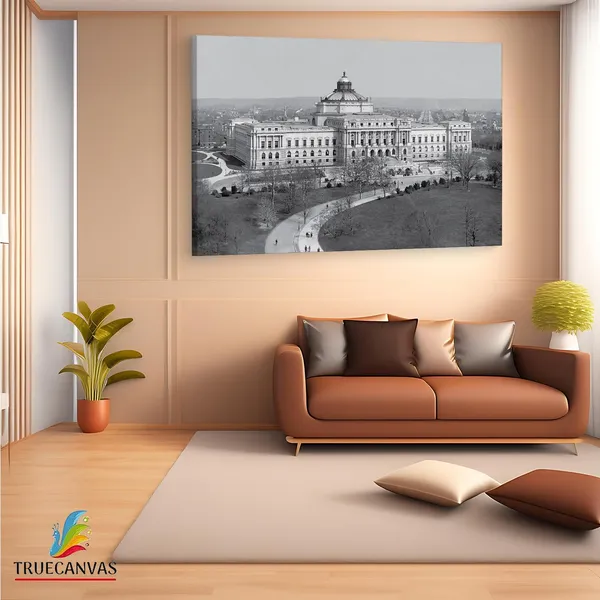 Multicolor_Library_Of_Congress,_Wooden_Framed_Canvas_Paintings_|_For_Living_Room_|_Bedroom_|_Office_|_Gallery_|_Ready_Wall_Mount_Canvas_Wall_Art_Painting_|_Size_-_12_X_18In,_Ct0147