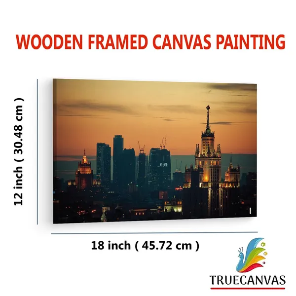 Multicolor_Moscow_Sunset,_Wooden_Framed_Canvas_Paintings_|_For_Living_Room_|_Bedroom_|_Office_|_Gallery_|_Ready_Wall_Mount_Canvas_Wall_Art_Painting_|_Size_-_12_X_18In,_Ct0150