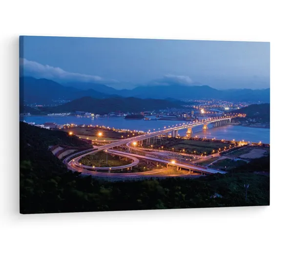 Multicolor_Hong_Kong_Highways,_Wooden_Framed_Canvas_Paintings_|_For_Living_Room_|_Bedroom_|_Office_|_Gallery_|_Ready_Wall_Mount_Canvas_Wall_Art_Painting_|_Size_-_12_X_18In,_Ct0151