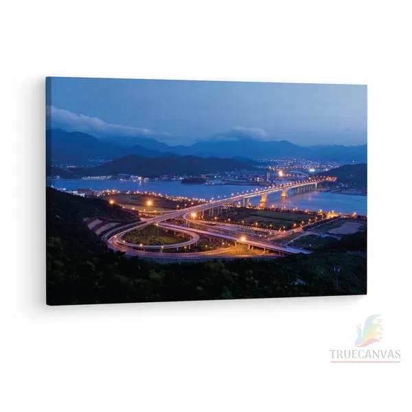 Multicolor_Hong_Kong_Highways,_Wooden_Framed_Canvas_Paintings_|_For_Living_Room_|_Bedroom_|_Office_|_Gallery_|_Ready_Wall_Mount_Canvas_Wall_Art_Painting_|_Size_-_12_X_18In,_Ct0151