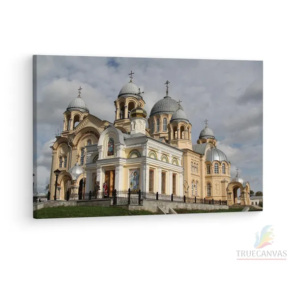 Multicolor_Krestovozdvizhenskiy_Sobor,_Wooden_Framed_Canvas_Paintings_|_For_Living_Room_|_Bedroom_|_Office_|_Gallery_|_Ready_Wall_Mount_Canvas_Wall_Art_Painting_|_Size_-_12_X_18In,_Ct0152