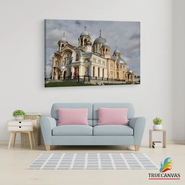 Multicolor_Krestovozdvizhenskiy_Sobor,_Wooden_Framed_Canvas_Paintings_|_For_Living_Room_|_Bedroom_|_Office_|_Gallery_|_Ready_Wall_Mount_Canvas_Wall_Art_Painting_|_Size_-_12_X_18In,_Ct0152