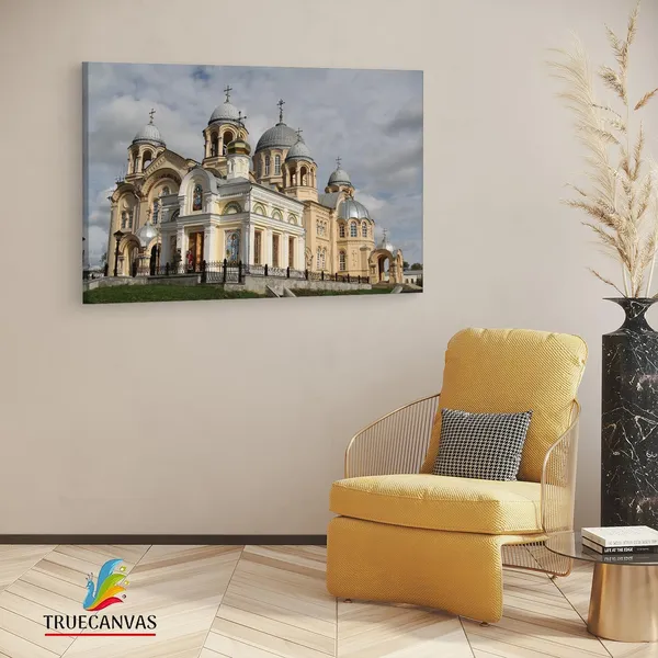 Multicolor_Krestovozdvizhenskiy_Sobor,_Wooden_Framed_Canvas_Paintings_|_For_Living_Room_|_Bedroom_|_Office_|_Gallery_|_Ready_Wall_Mount_Canvas_Wall_Art_Painting_|_Size_-_12_X_18In,_Ct0152