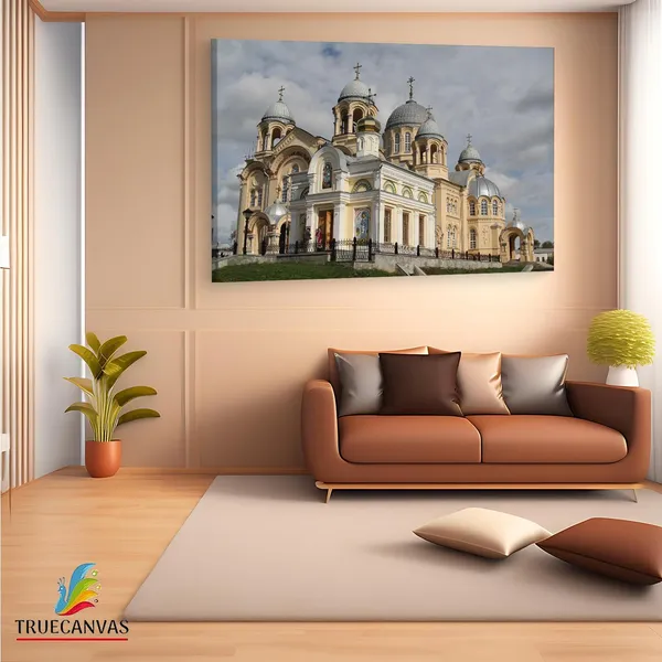 Multicolor_Krestovozdvizhenskiy_Sobor,_Wooden_Framed_Canvas_Paintings_|_For_Living_Room_|_Bedroom_|_Office_|_Gallery_|_Ready_Wall_Mount_Canvas_Wall_Art_Painting_|_Size_-_12_X_18In,_Ct0152