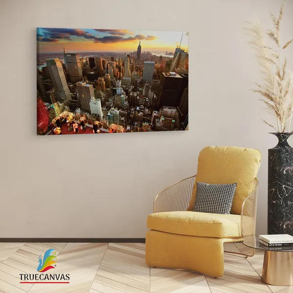 Multicolor_Empire_State_Building,_Wooden_Framed_Canvas_Paintings_|_For_Living_Room_|_Bedroom_|_Office_|_Gallery_|_Ready_Wall_Mount_Canvas_Wall_Art_Painting_|_Size_-_12_X_18In,_Ct0153
