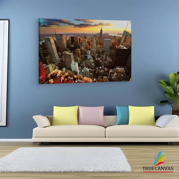 Multicolor_Empire_State_Building,_Wooden_Framed_Canvas_Paintings_|_For_Living_Room_|_Bedroom_|_Office_|_Gallery_|_Ready_Wall_Mount_Canvas_Wall_Art_Painting_|_Size_-_12_X_18In,_Ct0153