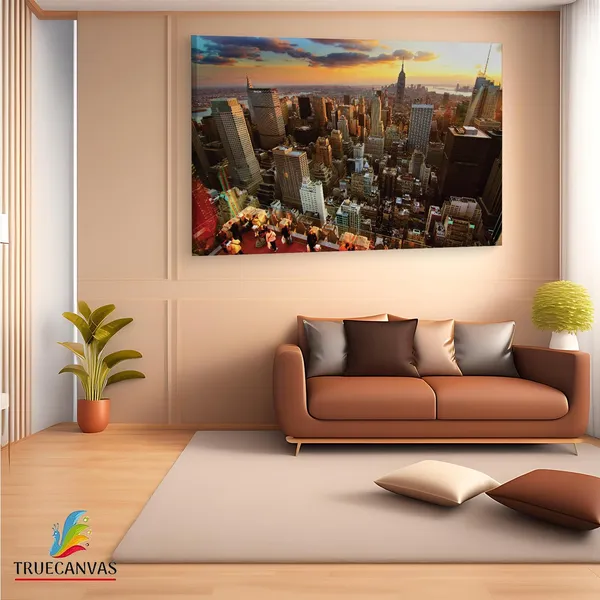 Multicolor_Empire_State_Building,_Wooden_Framed_Canvas_Paintings_|_For_Living_Room_|_Bedroom_|_Office_|_Gallery_|_Ready_Wall_Mount_Canvas_Wall_Art_Painting_|_Size_-_12_X_18In,_Ct0153