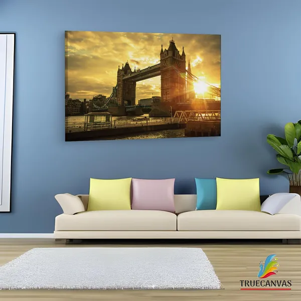 Multicolor_Tower_Bridge,_Wooden_Framed_Canvas_Paintings_|_For_Living_Room_|_Bedroom_|_Office_|_Gallery_|_Ready_Wall_Mount_Canvas_Wall_Art_Painting_|_Size_-_12_X_18In,_Ct0155