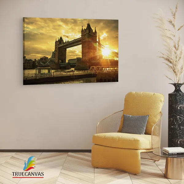 Multicolor_Tower_Bridge,_Wooden_Framed_Canvas_Paintings_|_For_Living_Room_|_Bedroom_|_Office_|_Gallery_|_Ready_Wall_Mount_Canvas_Wall_Art_Painting_|_Size_-_12_X_18In,_Ct0155
