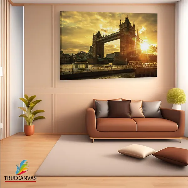 Multicolor_Tower_Bridge,_Wooden_Framed_Canvas_Paintings_|_For_Living_Room_|_Bedroom_|_Office_|_Gallery_|_Ready_Wall_Mount_Canvas_Wall_Art_Painting_|_Size_-_12_X_18In,_Ct0155