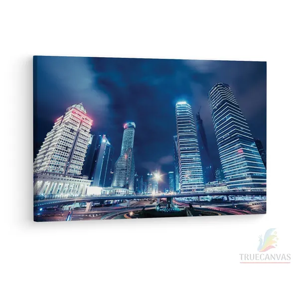 Multicolor_Shanghai_Street,_Wooden_Framed_Canvas_Paintings_|_For_Living_Room_|_Bedroom_|_Office_|_Gallery_|_Ready_Wall_Mount_Canvas_Wall_Art_Painting_|_Size_-_12_X_18In,_Ct0157