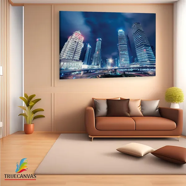 Multicolor_Shanghai_Street,_Wooden_Framed_Canvas_Paintings_|_For_Living_Room_|_Bedroom_|_Office_|_Gallery_|_Ready_Wall_Mount_Canvas_Wall_Art_Painting_|_Size_-_12_X_18In,_Ct0157