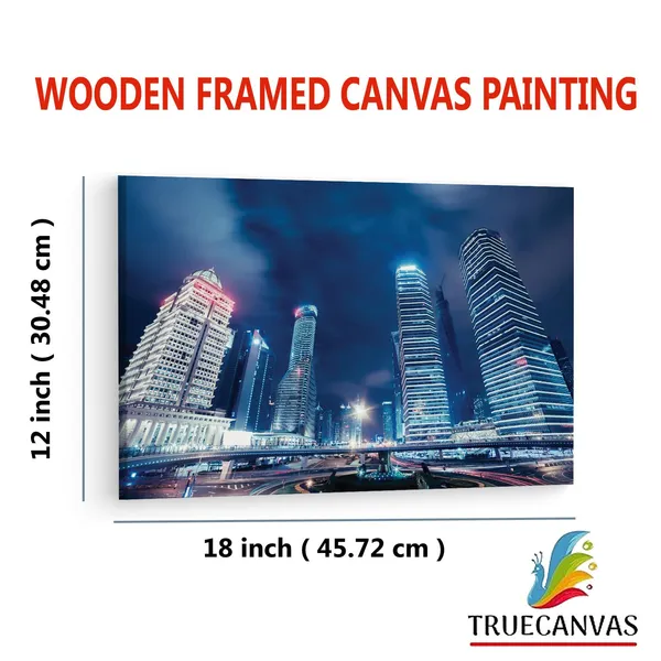 Multicolor_Shanghai_Street,_Wooden_Framed_Canvas_Paintings_|_For_Living_Room_|_Bedroom_|_Office_|_Gallery_|_Ready_Wall_Mount_Canvas_Wall_Art_Painting_|_Size_-_12_X_18In,_Ct0157