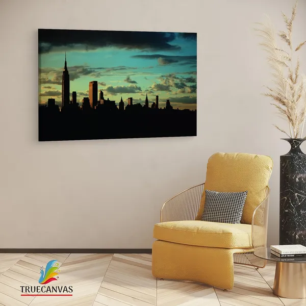 Multicolor_Empire_State_Building,_Wooden_Framed_Canvas_Paintings_|_For_Living_Room_|_Bedroom_|_Office_|_Gallery_|_Ready_Wall_Mount_Canvas_Wall_Art_Painting_|_Size_-_12_X_18In,_Ct0158