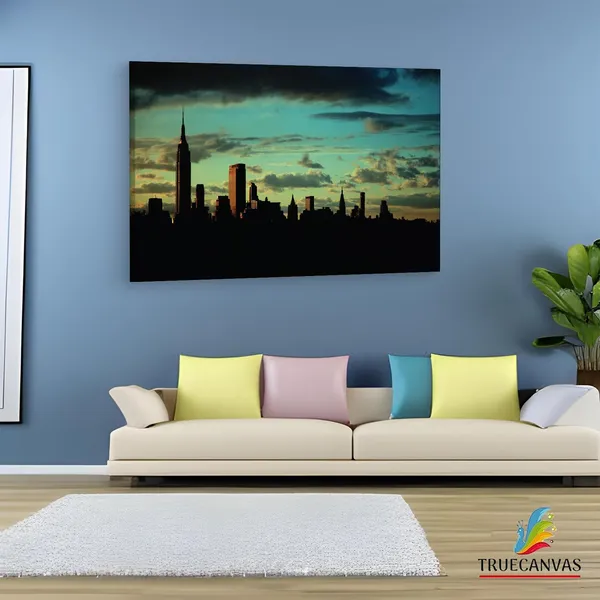 Multicolor_Empire_State_Building,_Wooden_Framed_Canvas_Paintings_|_For_Living_Room_|_Bedroom_|_Office_|_Gallery_|_Ready_Wall_Mount_Canvas_Wall_Art_Painting_|_Size_-_12_X_18In,_Ct0158