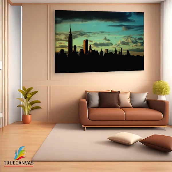 Multicolor_Empire_State_Building,_Wooden_Framed_Canvas_Paintings_|_For_Living_Room_|_Bedroom_|_Office_|_Gallery_|_Ready_Wall_Mount_Canvas_Wall_Art_Painting_|_Size_-_12_X_18In,_Ct0158