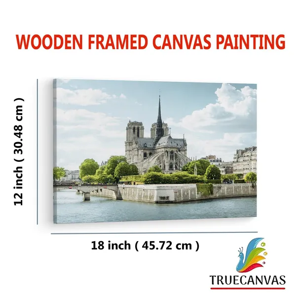 Multicolor_Cathodrale_Notre-Dame_De_Paris,_Wooden_Framed_Canvas_Paintings_|_For_Living_Room_|_Bedroom_|_Office_|_Gallery_|_Ready_Wall_Mount_Canvas_Wall_Art_Painting_|_Size_-_12_X_18In,_Ct0159