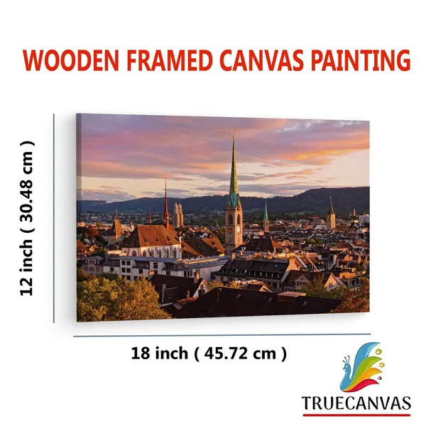Multicolor_Lake_Zurich,_Wooden_Framed_Canvas_Paintings_|_For_Living_Room_|_Bedroom_|_Office_|_Gallery_|_Ready_Wall_Mount_Canvas_Wall_Art_Painting_|_Size_-_12_X_18In,_Ct0161
