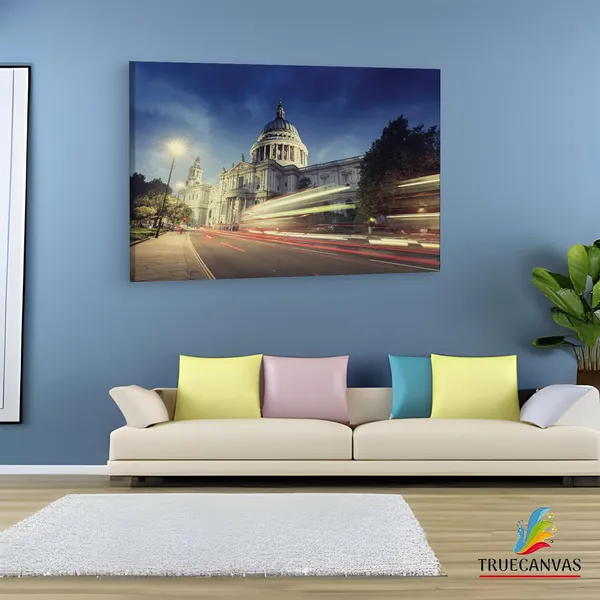 Multicolor_St._Paul'S_Cathedral,_Wooden_Framed_Canvas_Paintings_|_For_Living_Room_|_Bedroom_|_Office_|_Gallery_|_Ready_Wall_Mount_Canvas_Wall_Art_Painting_|_Size_-_12_X_18In,_Ct0162