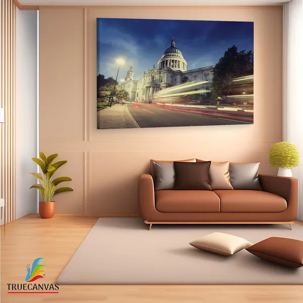 Multicolor_St._Paul'S_Cathedral,_Wooden_Framed_Canvas_Paintings_|_For_Living_Room_|_Bedroom_|_Office_|_Gallery_|_Ready_Wall_Mount_Canvas_Wall_Art_Painting_|_Size_-_12_X_18In,_Ct0162