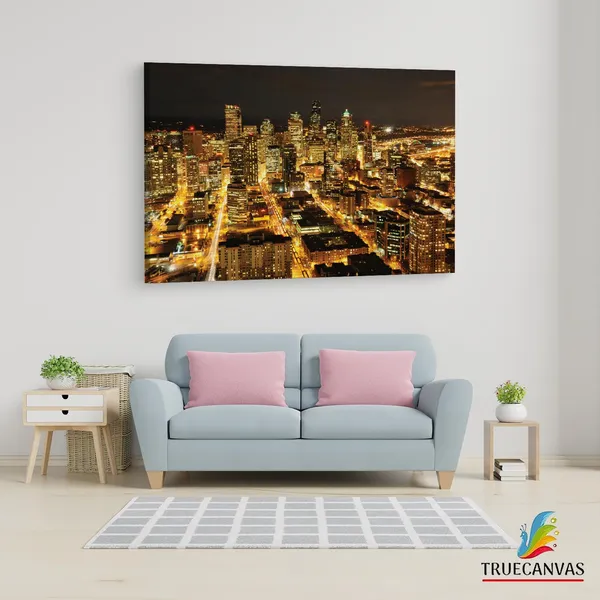 Multicolor_Seattle_Lights_4K,_Wooden_Framed_Canvas_Paintings_|_For_Living_Room_|_Bedroom_|_Office_|_Gallery_|_Ready_Wall_Mount_Canvas_Wall_Art_Painting_|_Size_-_12_X_18In,_Ct0167