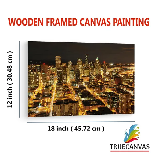 Multicolor_Seattle_Lights_4K,_Wooden_Framed_Canvas_Paintings_|_For_Living_Room_|_Bedroom_|_Office_|_Gallery_|_Ready_Wall_Mount_Canvas_Wall_Art_Painting_|_Size_-_12_X_18In,_Ct0167