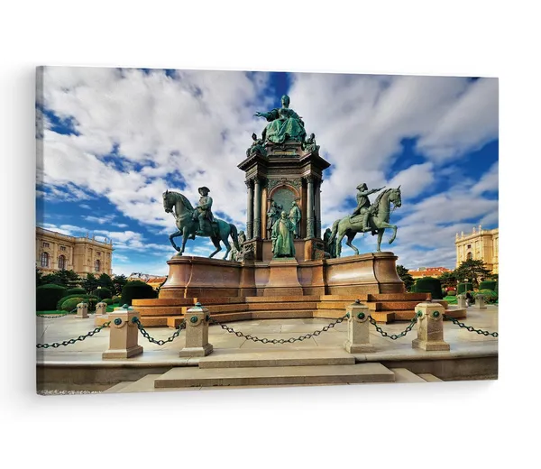 Multicolor_Maria_Theresa_Memorial,_Wooden_Framed_Canvas_Paintings_|_For_Living_Room_|_Bedroom_|_Office_|_Gallery_|_Ready_Wall_Mount_Canvas_Wall_Art_Painting_|_Size_-_12_X_18In,_Ct0170