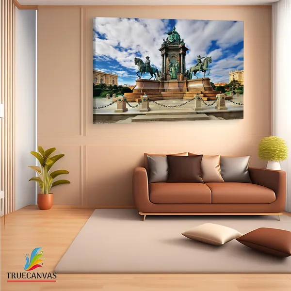 Multicolor_Maria_Theresa_Memorial,_Wooden_Framed_Canvas_Paintings_|_For_Living_Room_|_Bedroom_|_Office_|_Gallery_|_Ready_Wall_Mount_Canvas_Wall_Art_Painting_|_Size_-_12_X_18In,_Ct0170