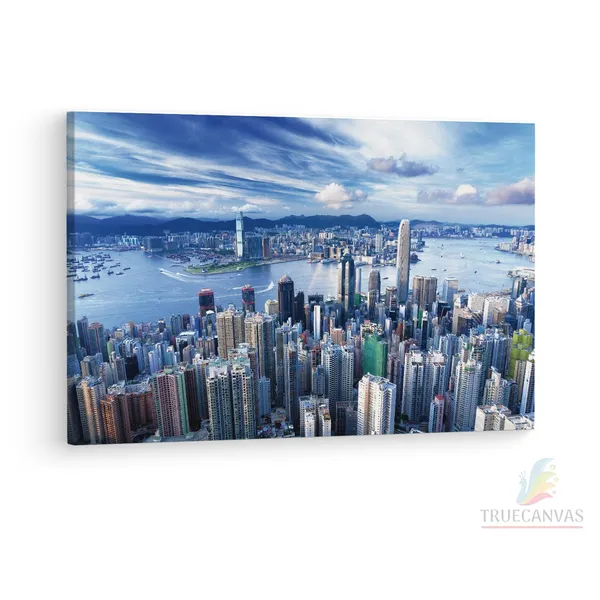 Multicolor_Victoria_Peak,_Wooden_Framed_Canvas_Paintings_|_For_Living_Room_|_Bedroom_|_Office_|_Gallery_|_Ready_Wall_Mount_Canvas_Wall_Art_Painting_|_Size_-_12_X_18In,_Ct0171