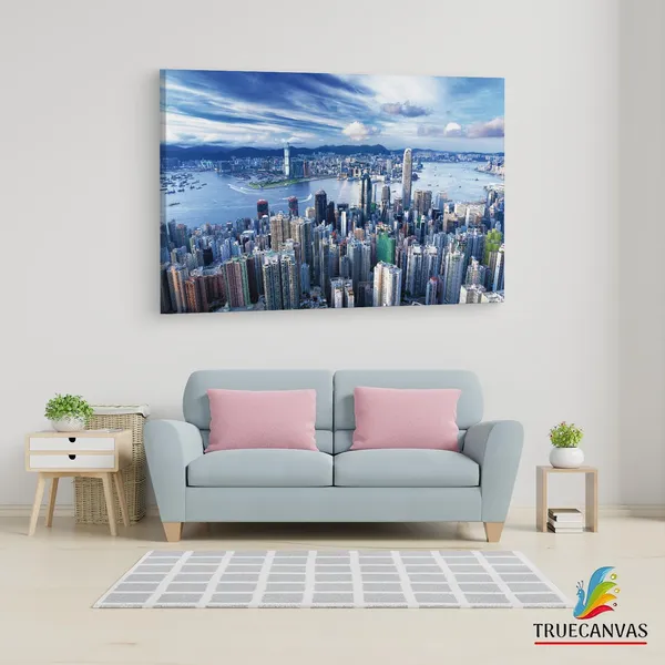 Multicolor_Victoria_Peak,_Wooden_Framed_Canvas_Paintings_|_For_Living_Room_|_Bedroom_|_Office_|_Gallery_|_Ready_Wall_Mount_Canvas_Wall_Art_Painting_|_Size_-_12_X_18In,_Ct0171