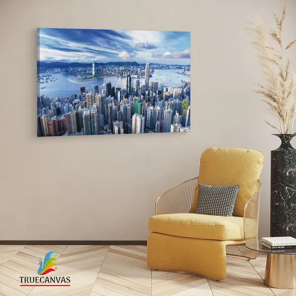 Multicolor_Victoria_Peak,_Wooden_Framed_Canvas_Paintings_|_For_Living_Room_|_Bedroom_|_Office_|_Gallery_|_Ready_Wall_Mount_Canvas_Wall_Art_Painting_|_Size_-_12_X_18In,_Ct0171