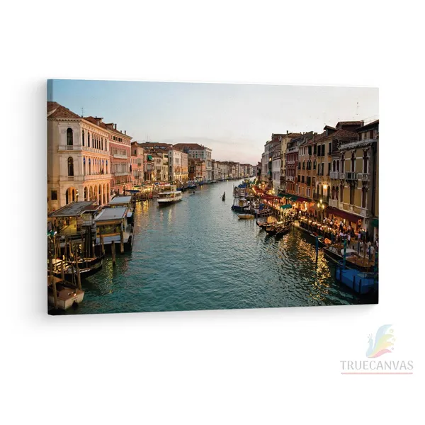 Multicolor_Grand_Canal,_Wooden_Framed_Canvas_Paintings_|_For_Living_Room_|_Bedroom_|_Office_|_Gallery_|_Ready_Wall_Mount_Canvas_Wall_Art_Painting_|_Size_-_12_X_18In,_Ct0174