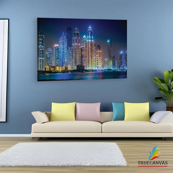 Multicolor_Burj_Khalifa,_Wooden_Framed_Canvas_Paintings_|_For_Living_Room_|_Bedroom_|_Office_|_Gallery_|_Ready_Wall_Mount_Canvas_Wall_Art_Painting_|_Size_-_12_X_18In,_Ct0176