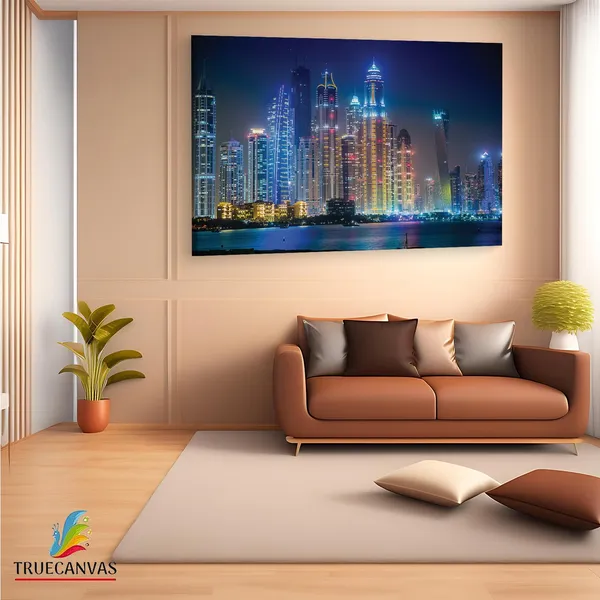 Multicolor_Burj_Khalifa,_Wooden_Framed_Canvas_Paintings_|_For_Living_Room_|_Bedroom_|_Office_|_Gallery_|_Ready_Wall_Mount_Canvas_Wall_Art_Painting_|_Size_-_12_X_18In,_Ct0176