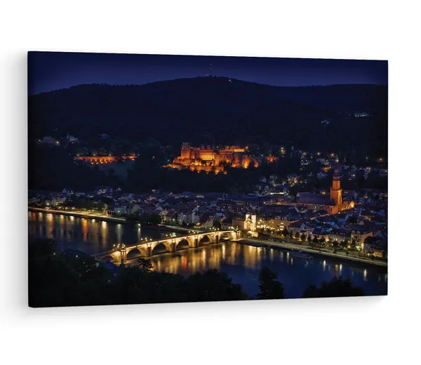 Multicolor_Heidelberg_4K_Night,_Wooden_Framed_Canvas_Paintings_|_For_Living_Room_|_Bedroom_|_Office_|_Gallery_|_Ready_Wall_Mount_Canvas_Wall_Art_Painting_|_Size_-_12_X_18In,_Ct0181