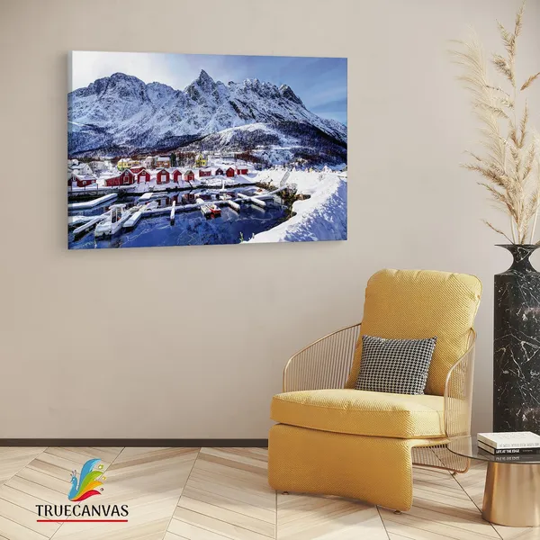 Multicolor_Norway_Village_Winter,_Wooden_Framed_Canvas_Paintings_|_For_Living_Room_|_Bedroom_|_Office_|_Gallery_|_Ready_Wall_Mount_Canvas_Wall_Art_Painting_|_Size_-_12_X_18In,_Ct0185