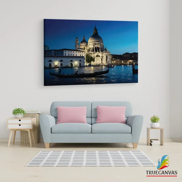 Multicolor_Basilica_Di_Santa_Maria,_Wooden_Framed_Canvas_Paintings_|_For_Living_Room_|_Bedroom_|_Office_|_Gallery_|_Ready_Wall_Mount_Canvas_Wall_Art_Painting_|_Size_-_12_X_18In,_Ct0186