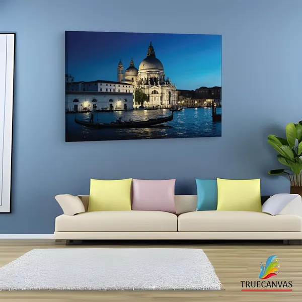 Multicolor_Basilica_Di_Santa_Maria,_Wooden_Framed_Canvas_Paintings_|_For_Living_Room_|_Bedroom_|_Office_|_Gallery_|_Ready_Wall_Mount_Canvas_Wall_Art_Painting_|_Size_-_12_X_18In,_Ct0186