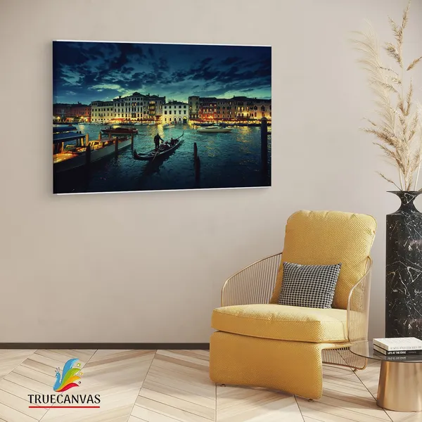 Multicolor_Venice_Night,_Wooden_Framed_Canvas_Paintings_|_For_Living_Room_|_Bedroom_|_Office_|_Gallery_|_Ready_Wall_Mount_Canvas_Wall_Art_Painting_|_Size_-_12_X_18In,_Ct0187
