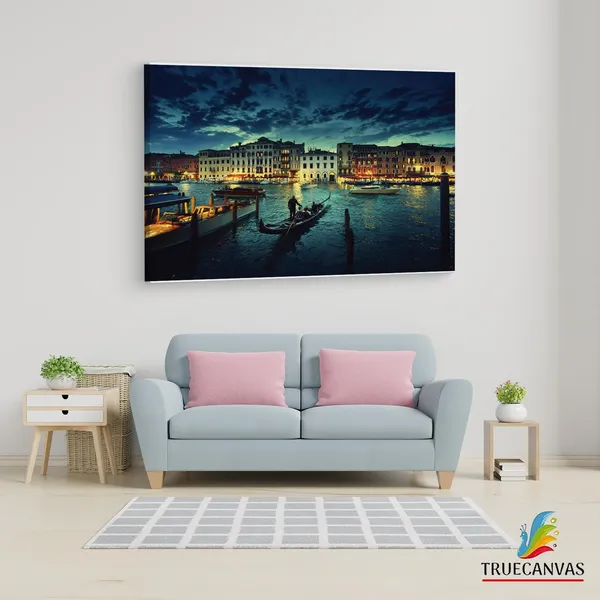 Multicolor_Venice_Night,_Wooden_Framed_Canvas_Paintings_|_For_Living_Room_|_Bedroom_|_Office_|_Gallery_|_Ready_Wall_Mount_Canvas_Wall_Art_Painting_|_Size_-_12_X_18In,_Ct0187