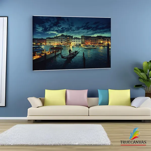 Multicolor_Venice_Night,_Wooden_Framed_Canvas_Paintings_|_For_Living_Room_|_Bedroom_|_Office_|_Gallery_|_Ready_Wall_Mount_Canvas_Wall_Art_Painting_|_Size_-_12_X_18In,_Ct0187