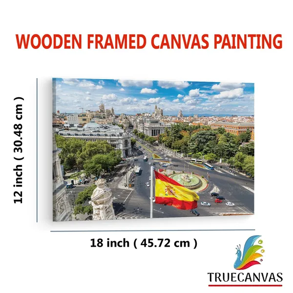 Multicolor_Plaza_De_Cibeles,_Wooden_Framed_Canvas_Paintings_|_For_Living_Room_|_Bedroom_|_Office_|_Gallery_|_Ready_Wall_Mount_Canvas_Wall_Art_Painting_|_Size_-_12_X_18In,_Ct0191