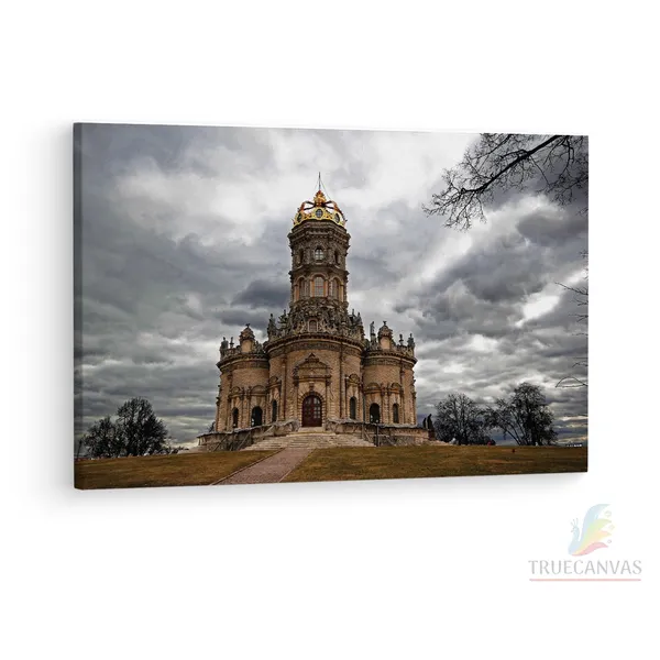 Multicolor_Tserkov'_Znameniya,_Wooden_Framed_Canvas_Paintings_|_For_Living_Room_|_Bedroom_|_Office_|_Gallery_|_Ready_Wall_Mount_Canvas_Wall_Art_Painting_|_Size_-_12_X_18In,_Ct0194