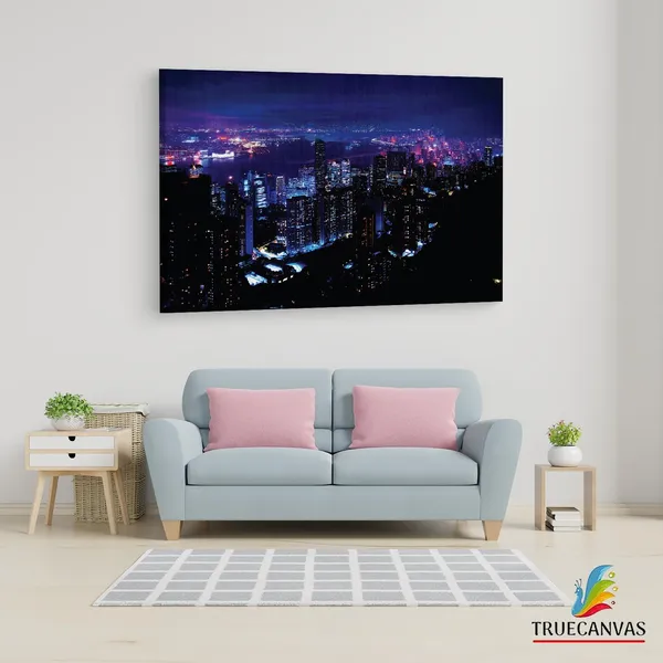 Multicolor_Night_City,_Wooden_Framed_Canvas_Paintings_|_For_Living_Room_|_Bedroom_|_Office_|_Gallery_|_Ready_Wall_Mount_Canvas_Wall_Art_Painting_|_Size_-_12_X_18In,_Ct0195