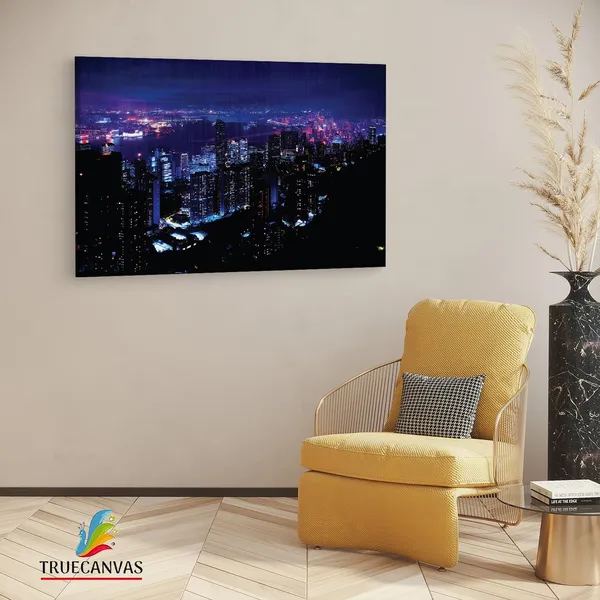 Multicolor_Night_City,_Wooden_Framed_Canvas_Paintings_|_For_Living_Room_|_Bedroom_|_Office_|_Gallery_|_Ready_Wall_Mount_Canvas_Wall_Art_Painting_|_Size_-_12_X_18In,_Ct0195
